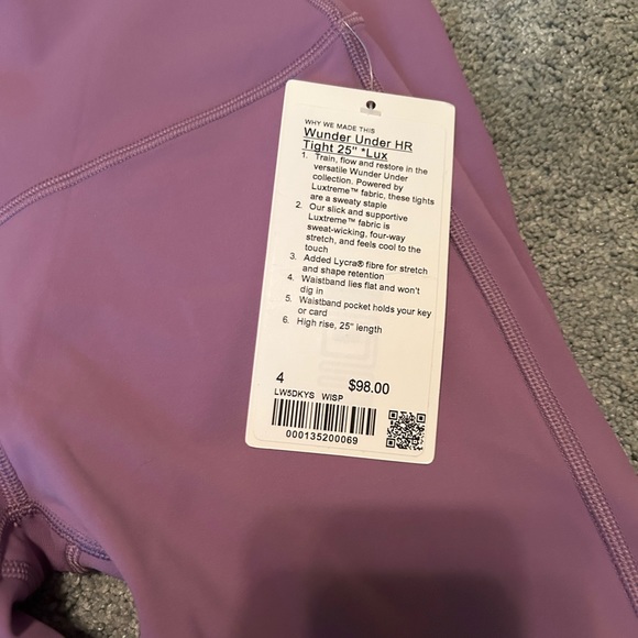 Lululemon Wunder Under 25” FLUX Wisteria Purple - Picture 7 of 8